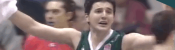 Dejan Bodiroga celebrates after winning the EuroLeague title with Panathinaikos